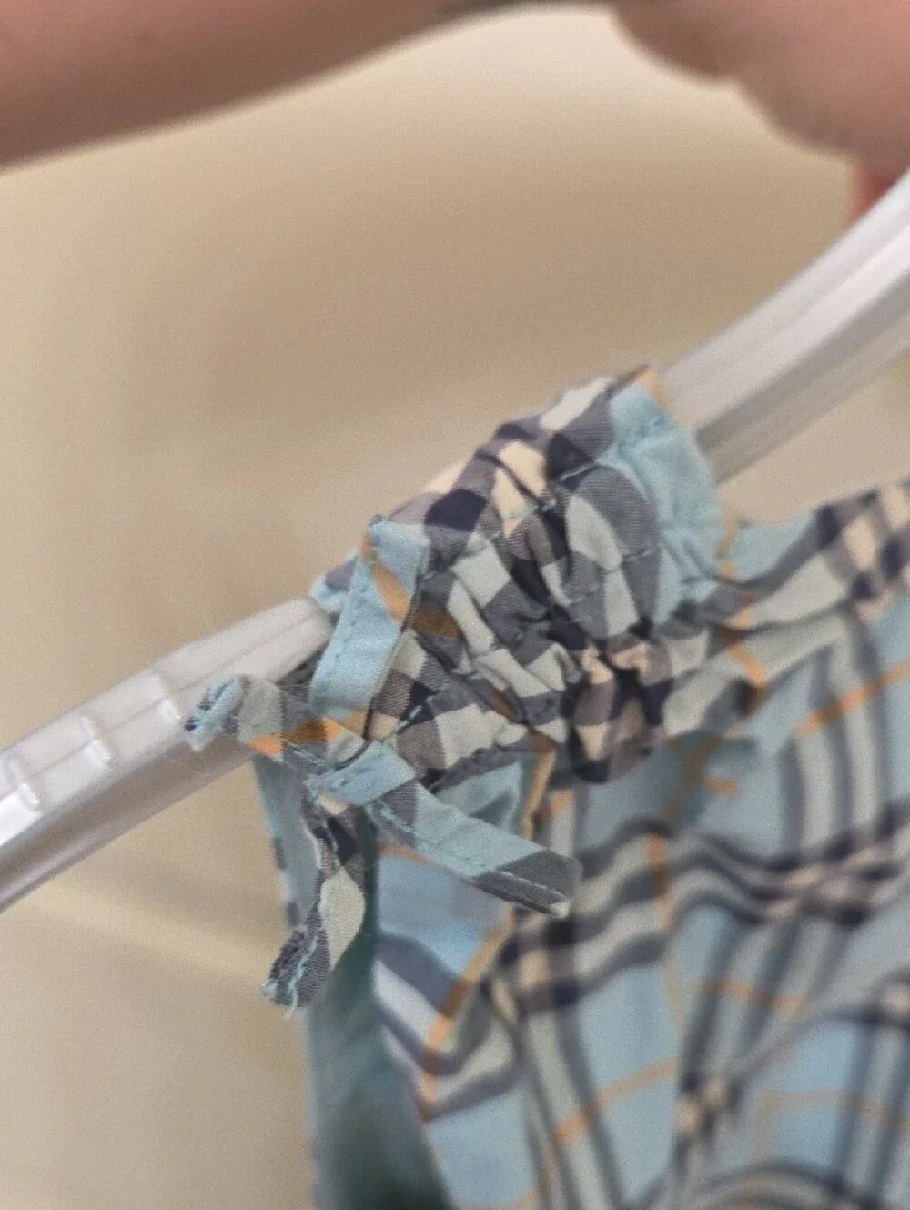 Authemtic BURBERRY Girls Light Blue Plaid Sleeveless Dress